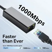 USB C Ethernet Adapter 1000Mbps RJ45 Network Card for MacBook PC Windows XP 7 Android - High-Speed LAN Internet Cable