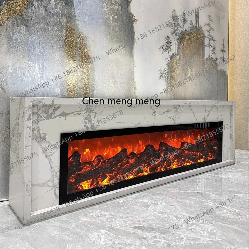 New arrive French fireplace TV cabinet integrated simulation flame electronic heating villa living room background decorative ca