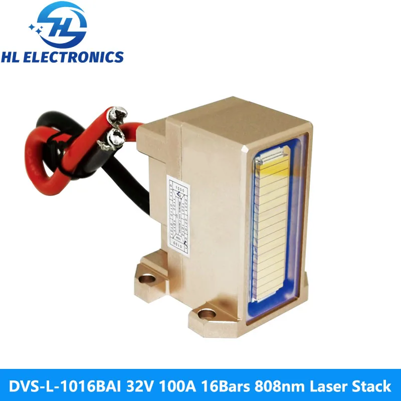 DVS-L-1016BAI 32V 100A 16Bars 1600W 808nm Laser Stack for Hair Removal