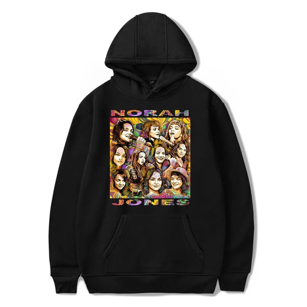 

Винтажная толстовка с капюшоном Norah Jones Merch, модный пуловер унисекс для мужчин и женщин с длинными рукавами, топ