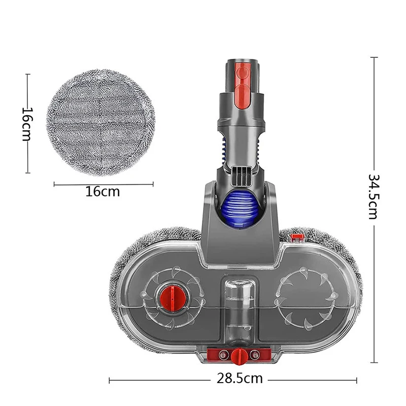 Cabezal de limpieza de fregona eléctrica seca y húmeda para Dyson V7 V8 V10 V11, accesorios para aspiradoras inalámbricas con almohadilla de paño de mopa para tanque de agua