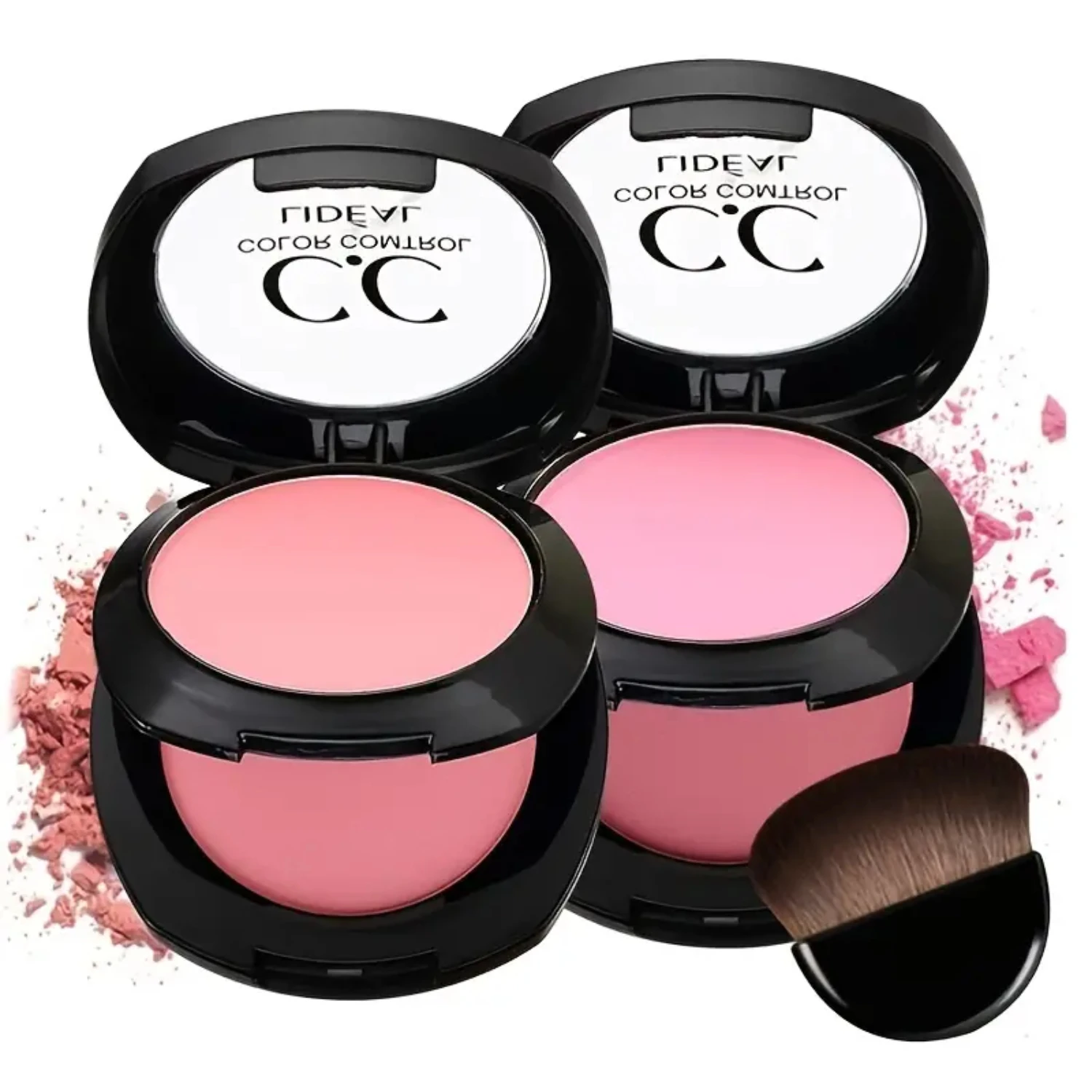 Palette de fards à joues éclaircissants à Double pont longue durée pour le visage en forme de V – Améliorez la couleur de la peau avec le maquillage du visage