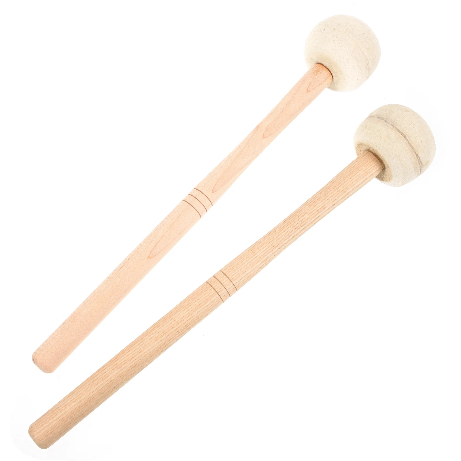 

2Pcs Wooden Felt Drum Sticks Anti Slip Grip Comfortable Texture Ideal for Bars Cafes Concerts Band Adult Kids Practice Drums
