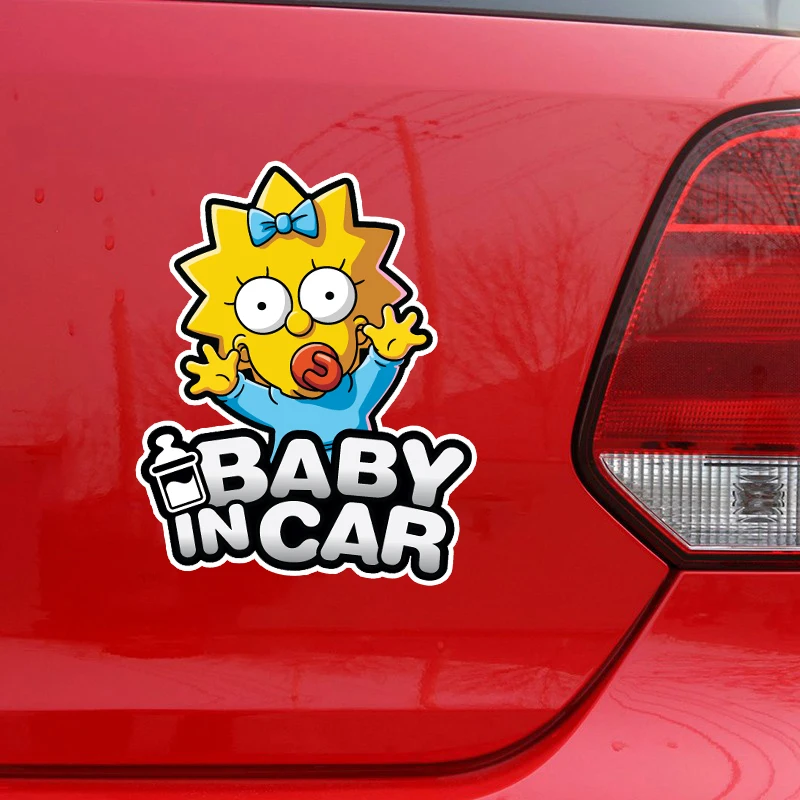 13x17cm Funny Self-adhesive Decal Baby in Car Sticker Waterproof Auto Decors on Bumper Rear Window