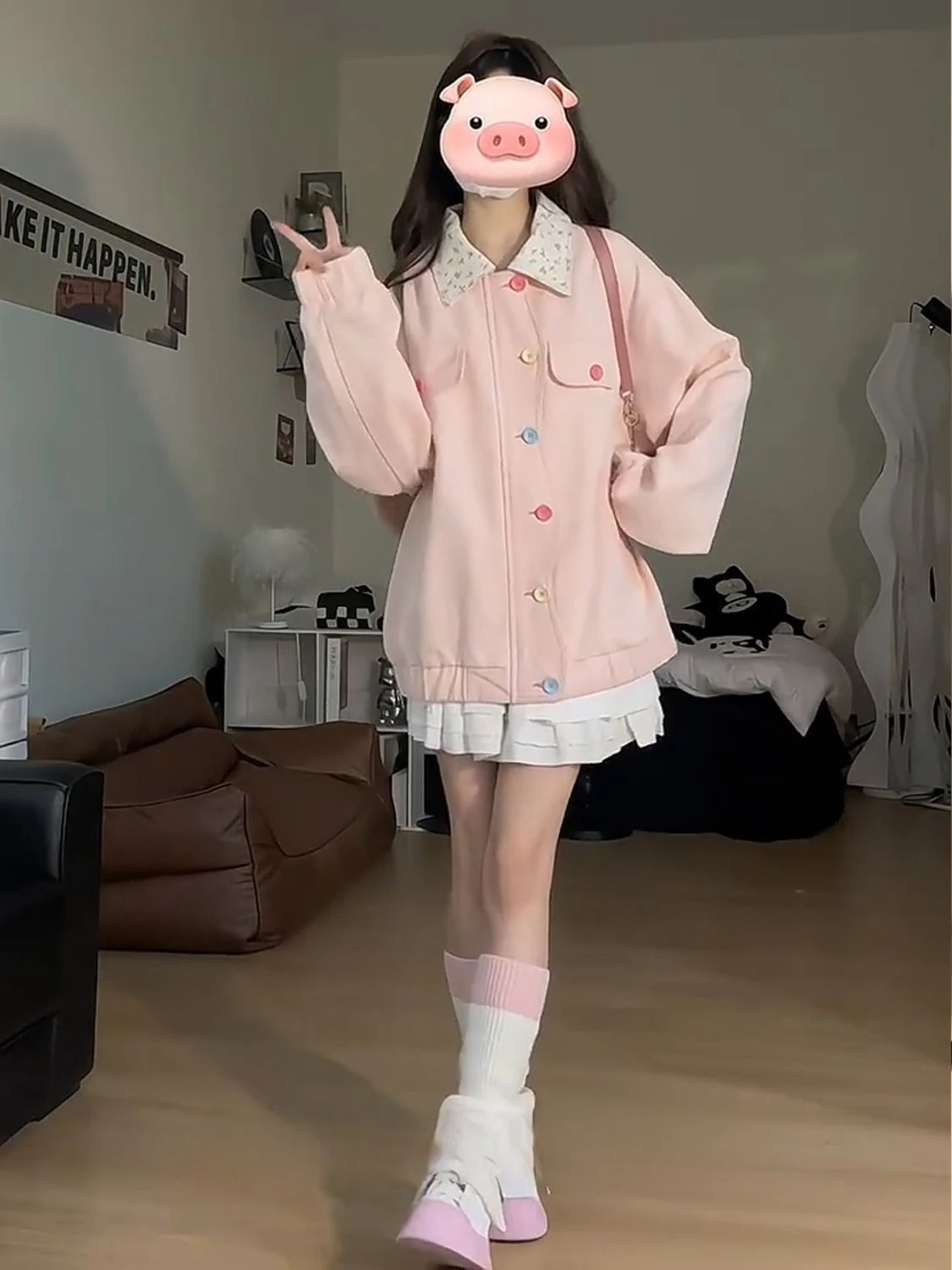 Kurtka damska w stylu gotyckim z kapturem, zapinana na zamek, w kratę, streetwear, jesienna, japońska kawaii, Harajuku, chic, subkultura punkowa.