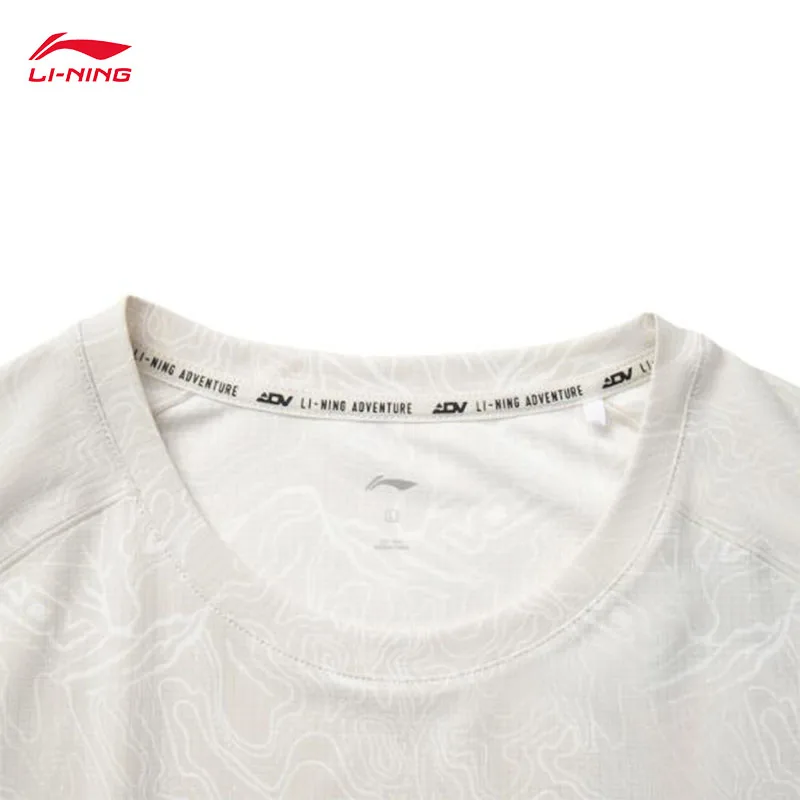 LI-NING المهنية تشغيل سلسلة الرجال عاكس LN BACTERIA برهان و LN جاف كول تي شيرتات قصيرة الاكمام ATSV373 #4