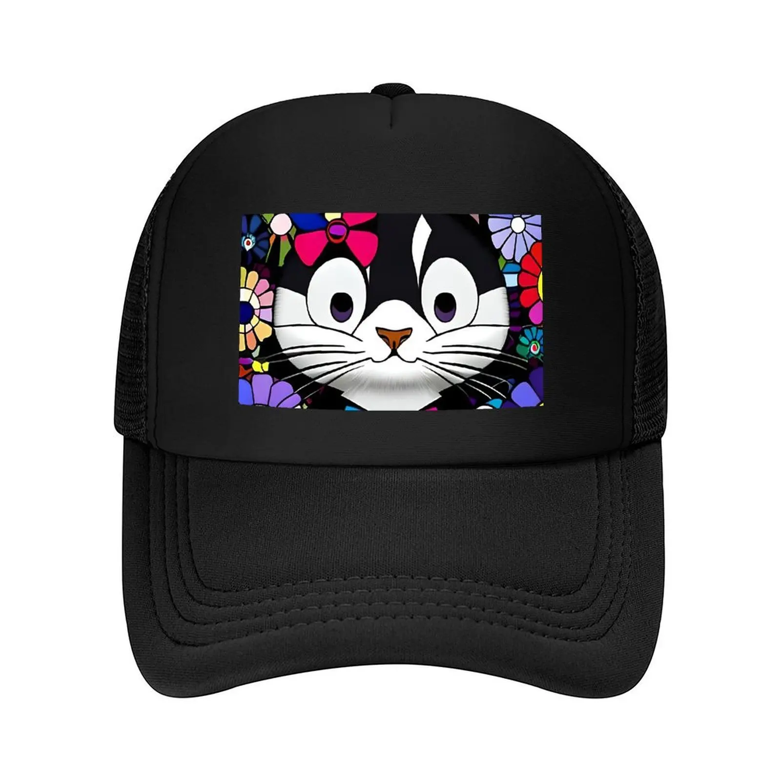 A Journey into the Colors of Tuxedo Cats : Pua The Whimsical Cat Baseball Cap Winter hat Fishing cap Men Hats Women's