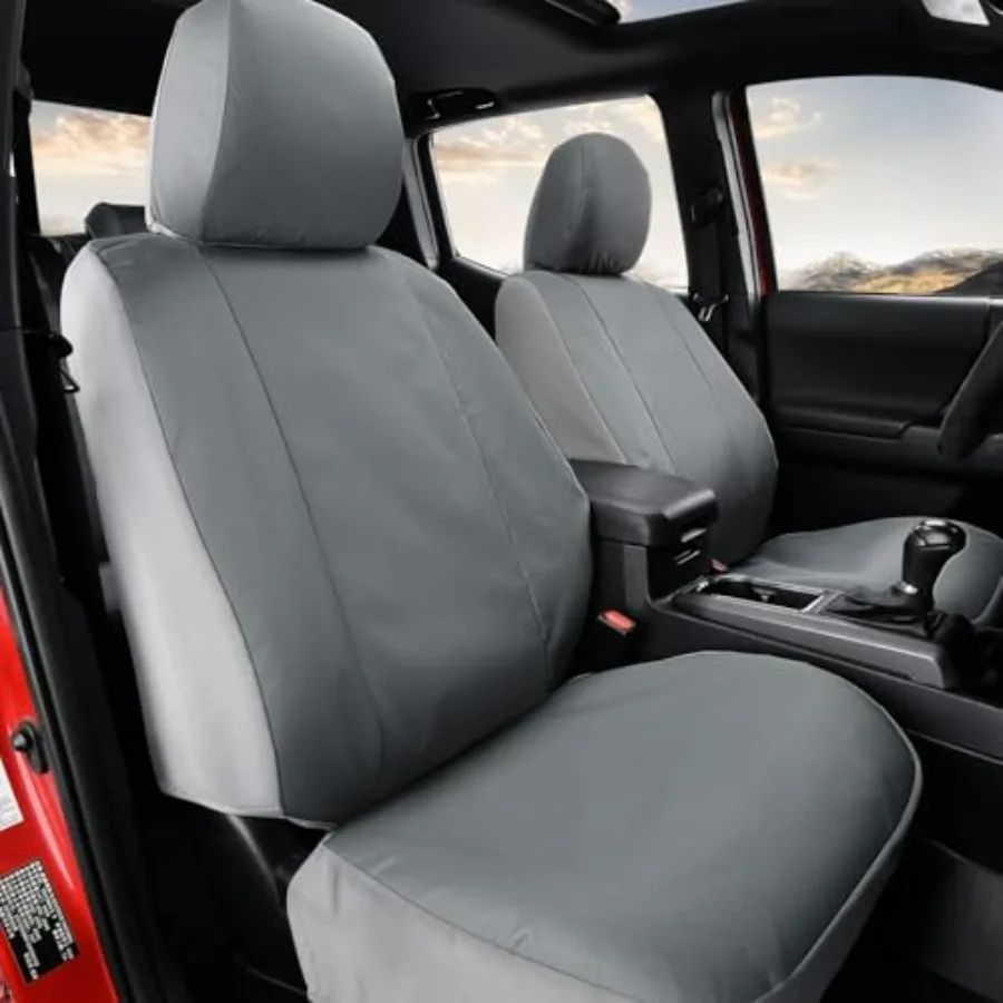 

Чехлы на сиденья на заказ для Tacoma Double Cab/Crew Cab 2005-2015, передняя пара, серые, с защитой подушек