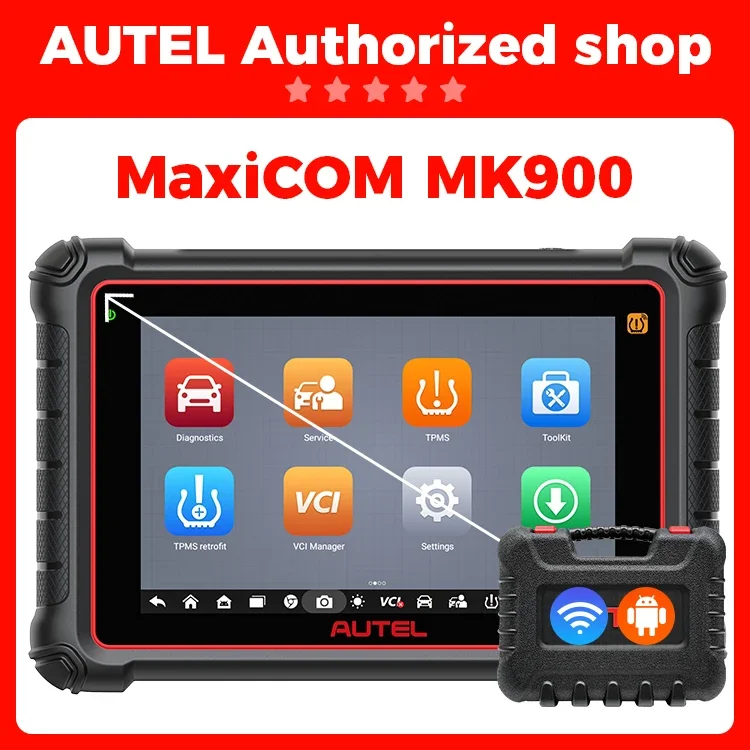 AUTEL Original MaxiCOM MK900 New Ver. of mp900 MK808S MK808BT PRO car tool diagnostic machine tools for all cars scanner