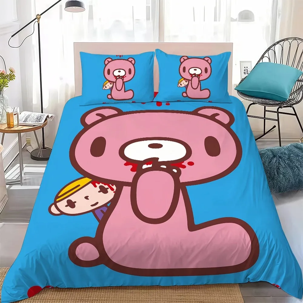 Afbeelding 5: Cartoon G-Gloomy B-Bear Leuke Beddengoed Set Zachte Dekbedovertrek Met 1/2 Stuks Kussenslopen Voor Kinderen Volwassenen beer Dekbedovertrek