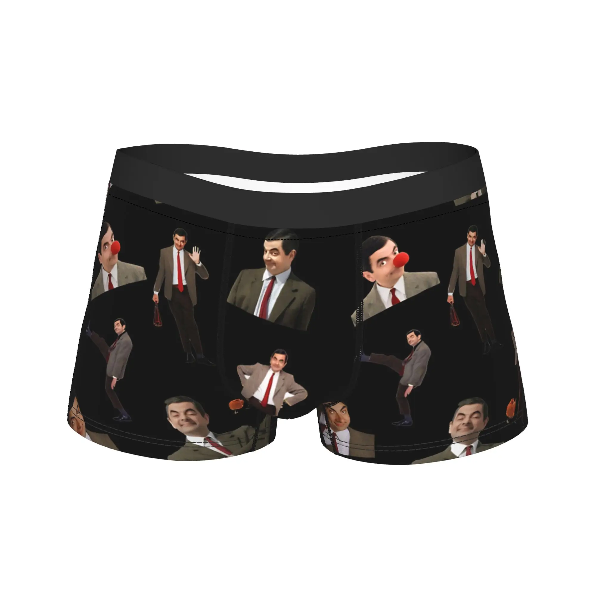

Multi Poses Real Mr Bean Funny Character Underwear Males Underpants Design Soft Trend Trunk Quality Shorts Briefs Plus Size 2XL