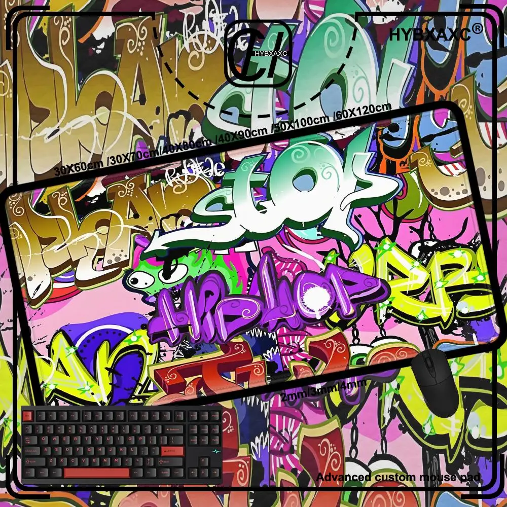 

Коврик для мыши, милый HD настольный коврик, расширенные коврики для игровой клавиатуры, большой коврик для мыши 90x40 см, XXL, граффити, геймерский коврик для мыши