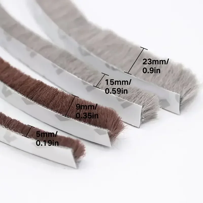 1 meters Self-adhesive Sealing Wind-proof Brush Strip For Home Door Window Sound Insulation Strip Gasket