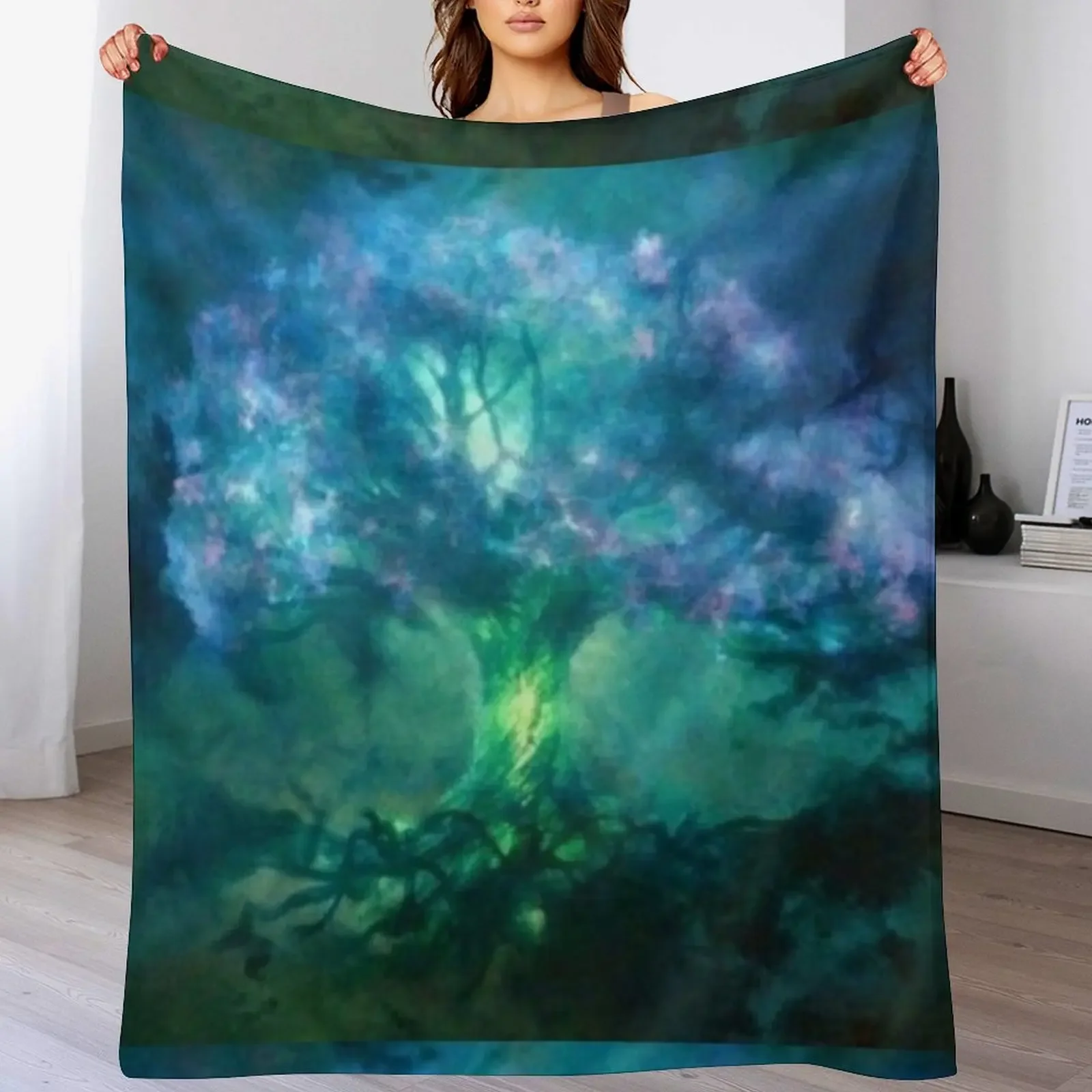 

Tom Hiddleston Yggdrasil tree Throw Blanket Soft Plush Blanket as Housewarming Gift