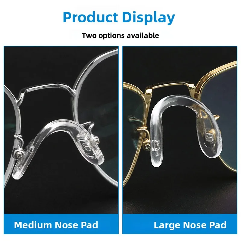 Integrated Silicone U-Shaped Nose Pads Anti-Slip Anti-Fall Eyeglass Accessories No Pressure on Nose Bridge Eye Support