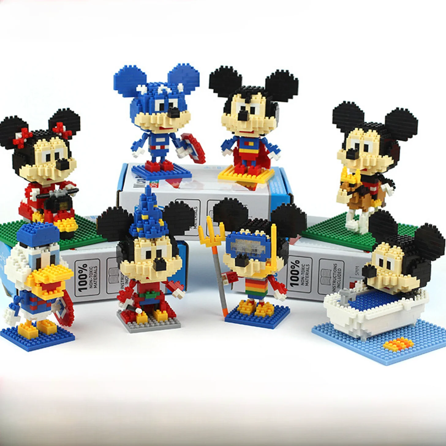 Mickey and Minne Microparticle Bricks DIY Mickey Mouse Building Blocks Model Assembled Toys Children's Gifts