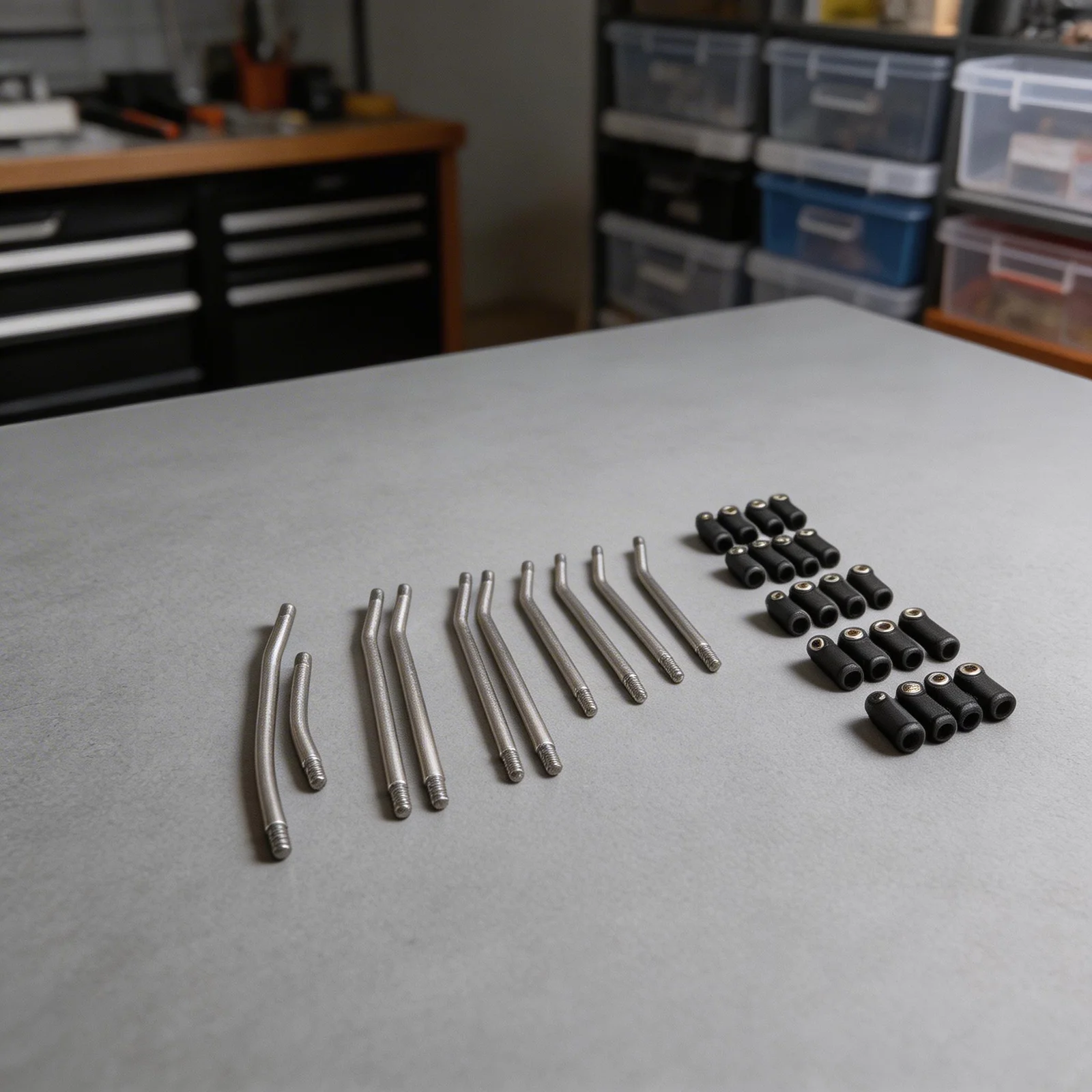 Stainless Steel Pull Rods for 110 RC Crawlers with 313mm Wheelbase Set of 10 for Improved for suspension and Handling
