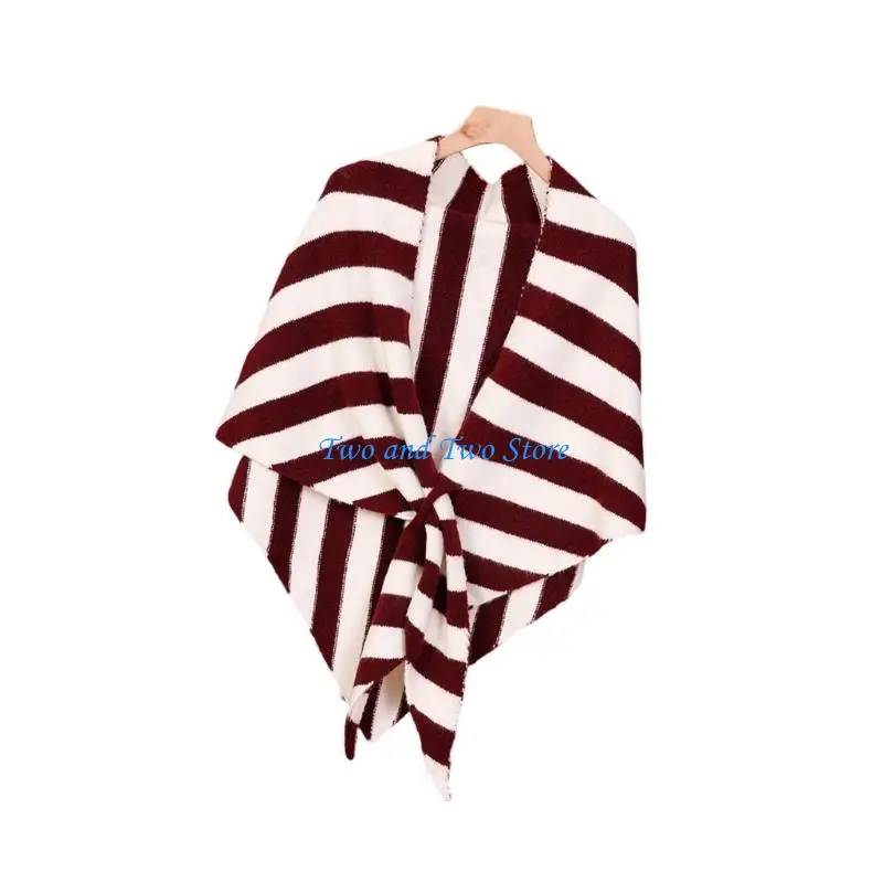 Hx6f Stripd e Solid Wool Sciarpa invernale Mashi