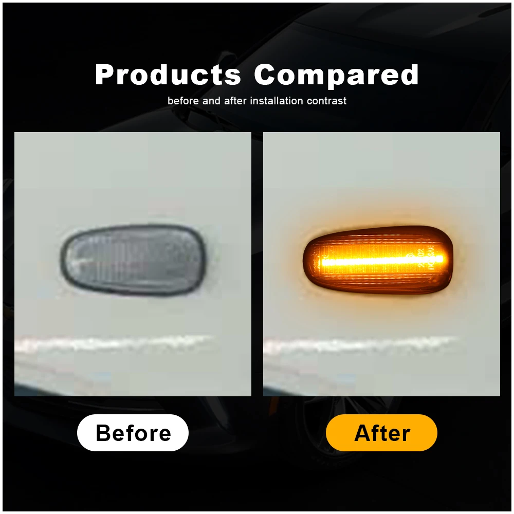 2PCS LED Side Marker Lamps Dynamic LED Fender Turn Signal Lights For Opel Astra G 1998-2009 Zafira A 1999-2005