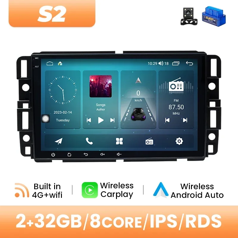 Android 14 Autoradio Voor Chevrolet Silverado GMC Sierra Impala Traverse Avalanche Express Yukon Acadia Savana Multimedia GPS
