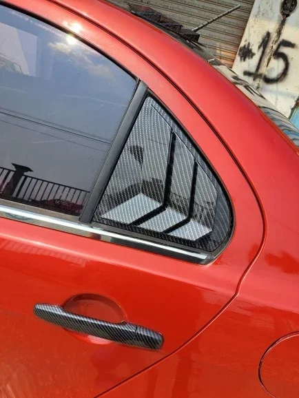 Cubierta de rejilla de ventilación lateral para ventana trasera, embellecedor para Mitsubishi Lancer EX X EVO 2008-2018, accesorios para coche,