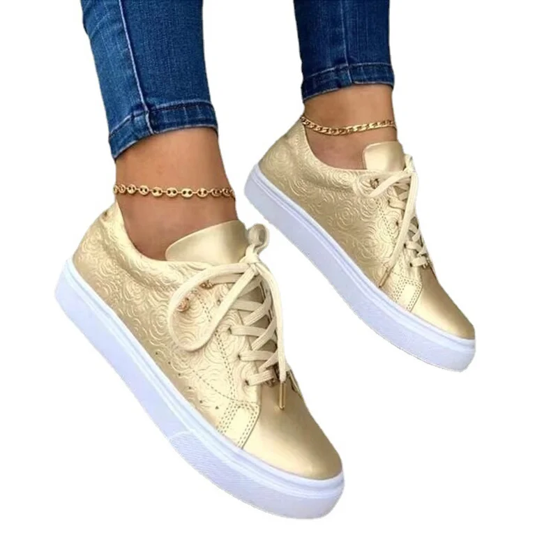 2022 Sport Women Casual Sneakers Leisure Platform Luxury Wedge Shoes Lady Golden Height Increasing Footwear Spring Zapatos Mujer