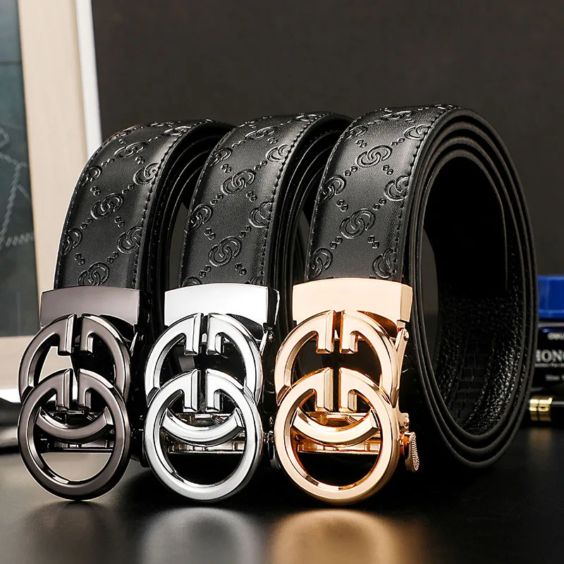 2025 New Width 34mm Belts for Women Girls Dress Fashion Waist Belt Cowhide LeatherMetalBuckle men Belt Leisure Jeans Waistband