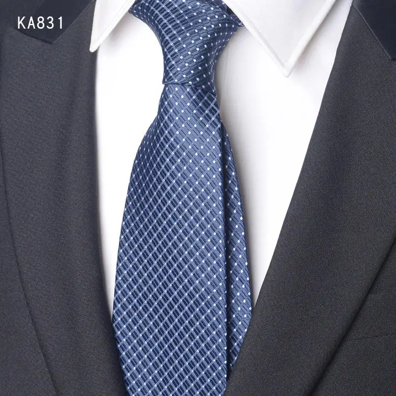 High Quality Black Blue White And Purple Stripes Standard 8cm Business Party Set Men's Date Gift Professional Tie