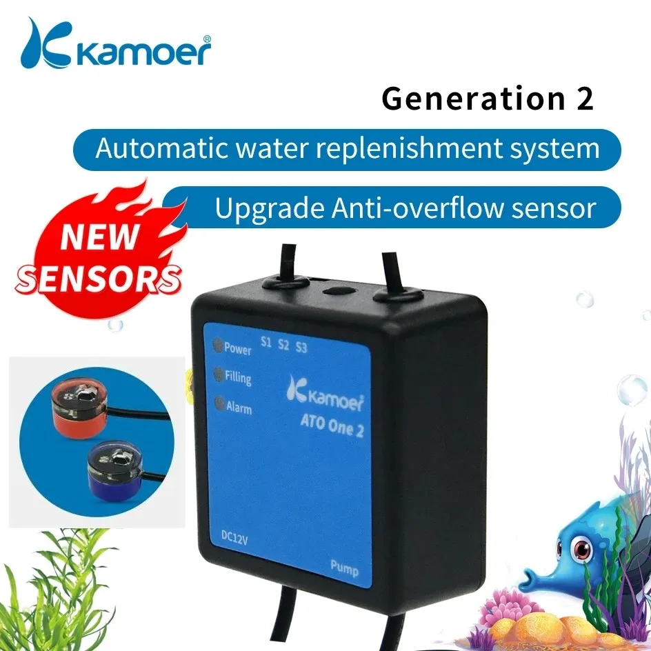 

Kamoer ATO ONE 2 Smart Aquarium Automatic Water Replenisher with Newly Upgraded Optical Liquid Level Sensor for Fish Tank