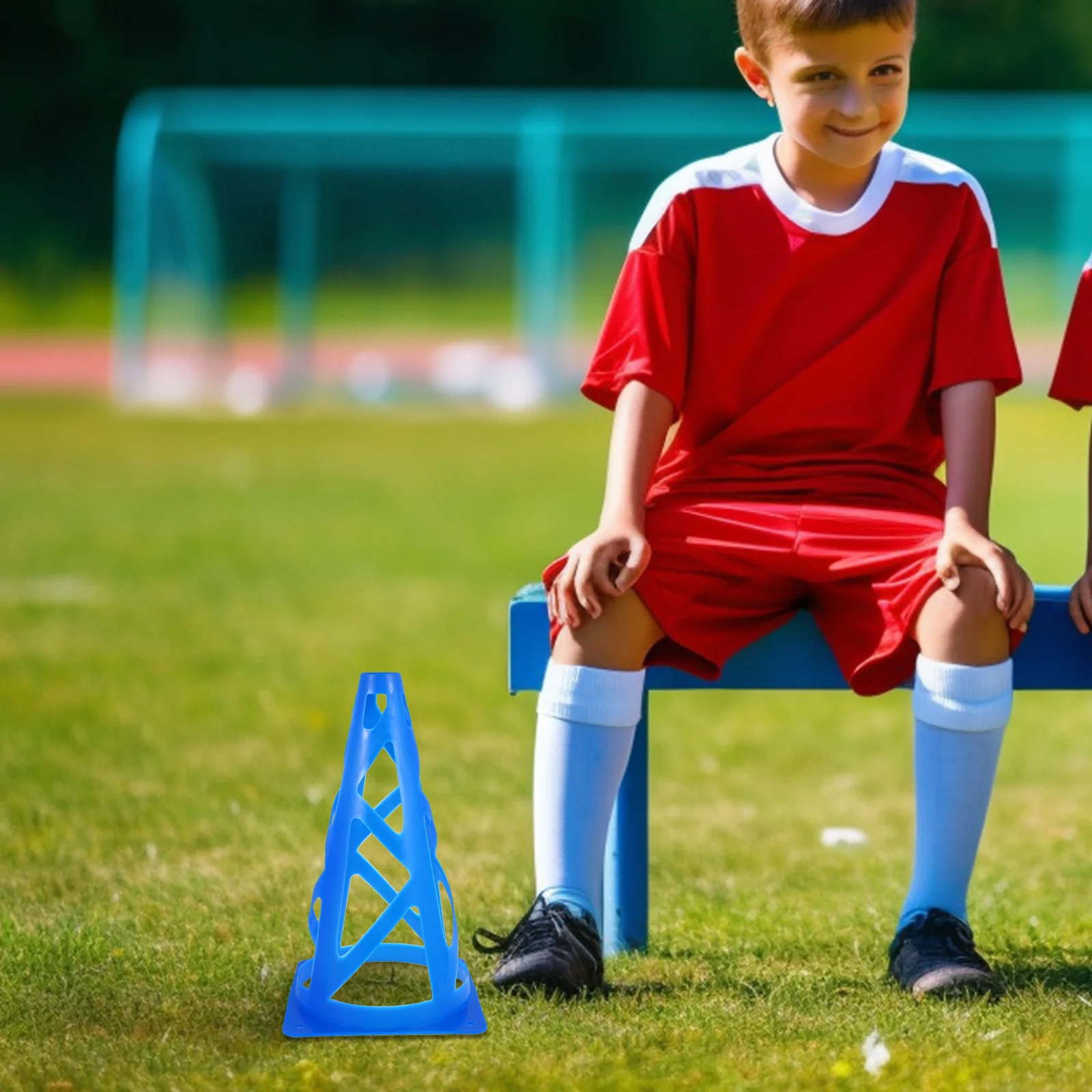 

4pcs Training Mark Logo Bucket Soccer Field Equipment Agility Cones Football Sports PE Lightweight Reusable Kids for School