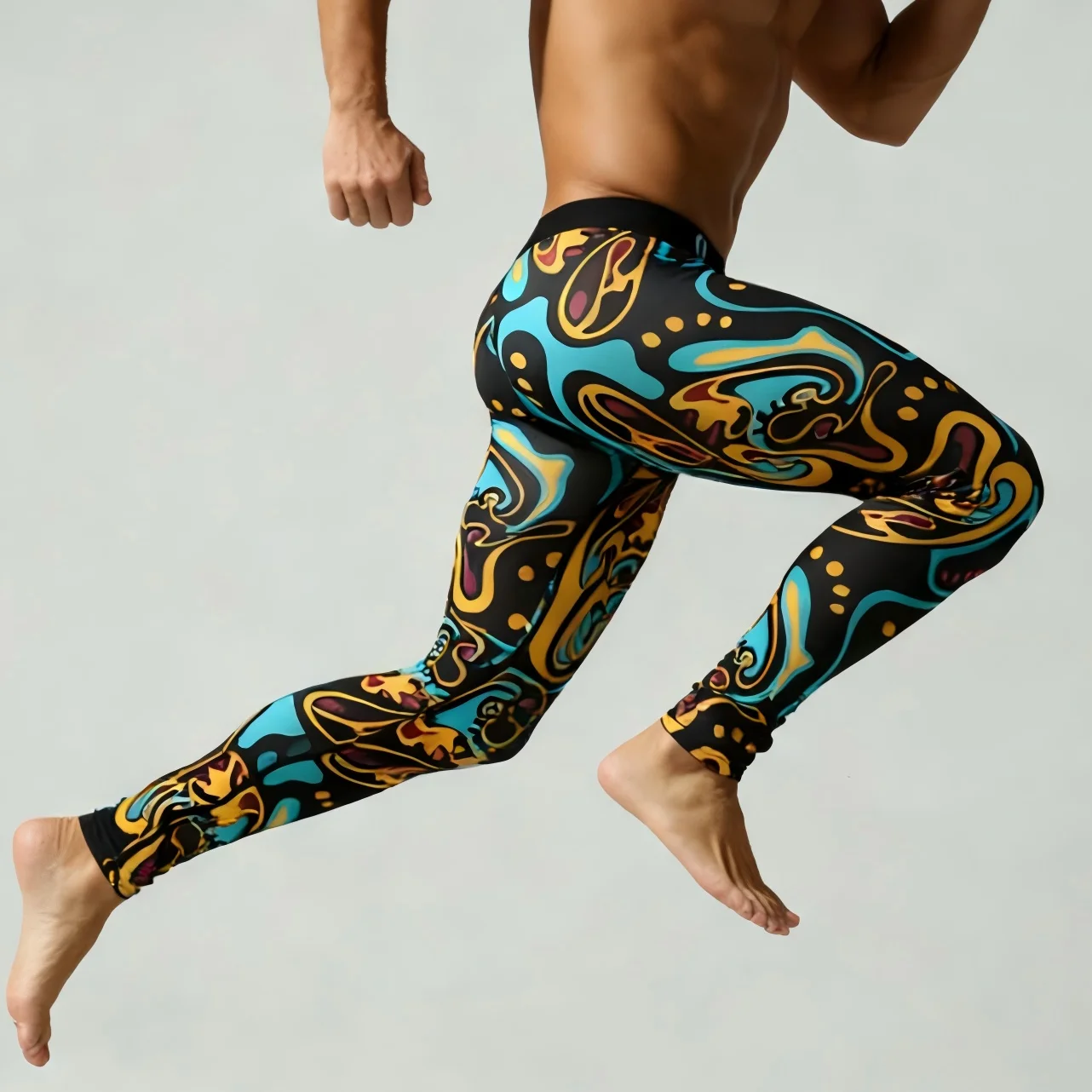 

Men's Compression Base Layer Pants for Running Basketball Football Training Sport Fitness Workout MMA Fight Gym