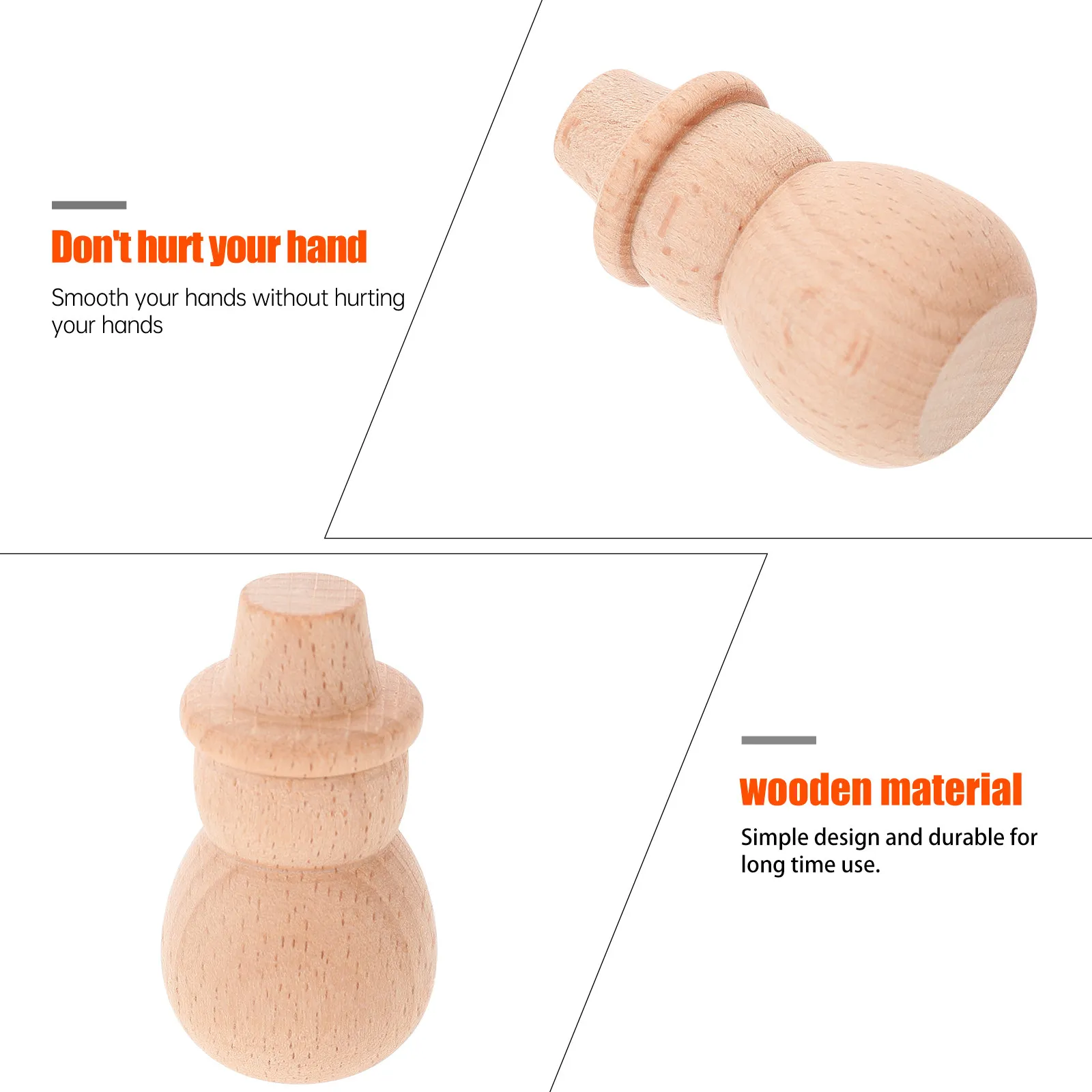 5pcs Smooth Unfinished Wooden Peg Puppets for DIY Hand-Painting & Imaginative Play – Eco-Friendly Natural Wood