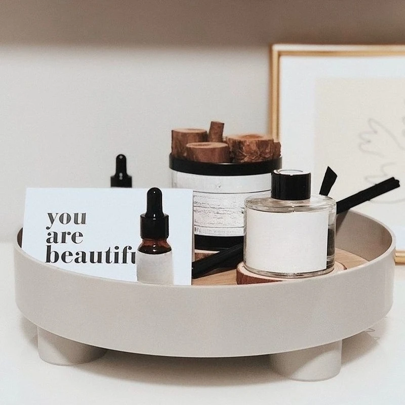 

Creative tray living room snacks aromatherapy cosmetics storage fruit plate