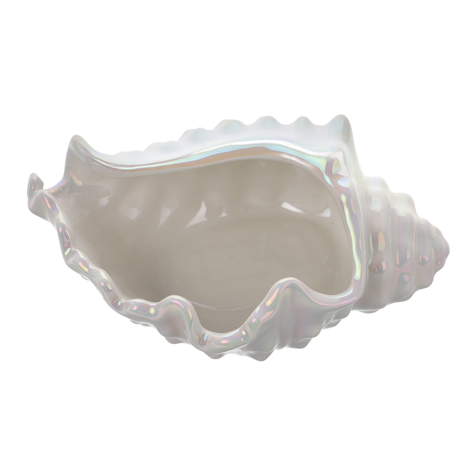 

Ceramic Conch Jewelry Tray Decorative Small Jewelry Display Tray Ring Earring Organizer for Bedroom Living Room