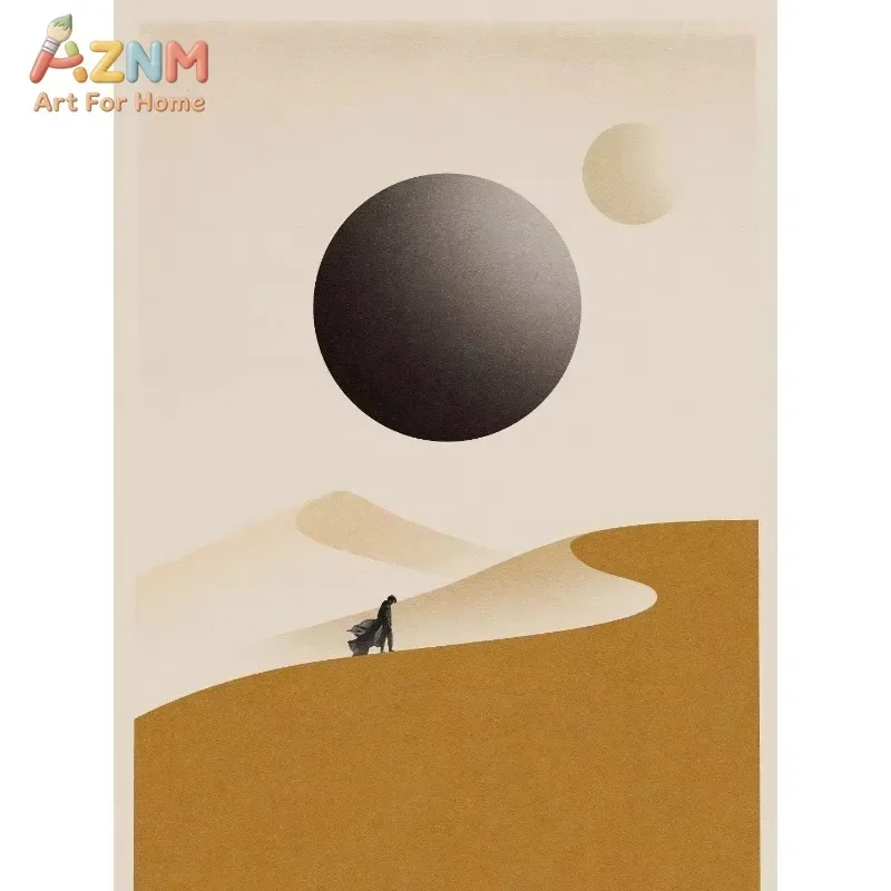 Minimalist Geometric Human Silhouette Canvas Wall Art Retro Color Block Collage Print Unframed Canvas Painting Living Room Home