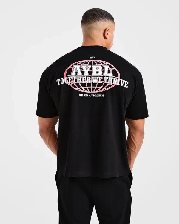 Top GYM AY 2026 BL New Style American Men's Extra Large T-Shirt Fitness Sports Training Cotton Round-neck Short Sleeve Shirt