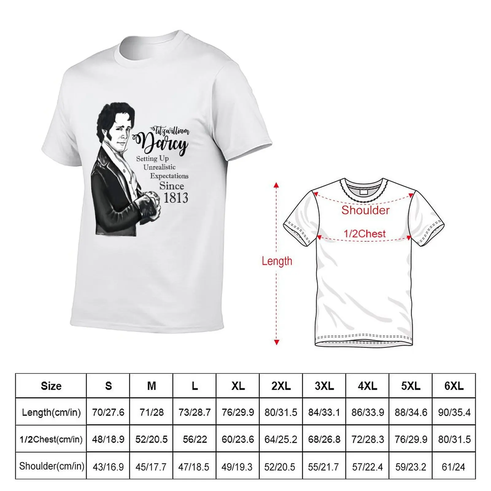 Fitzwilliam Darcy - Setting Up Unrealistic Expectations Since 1813 T-Shirt cute tops plain white t shirts men