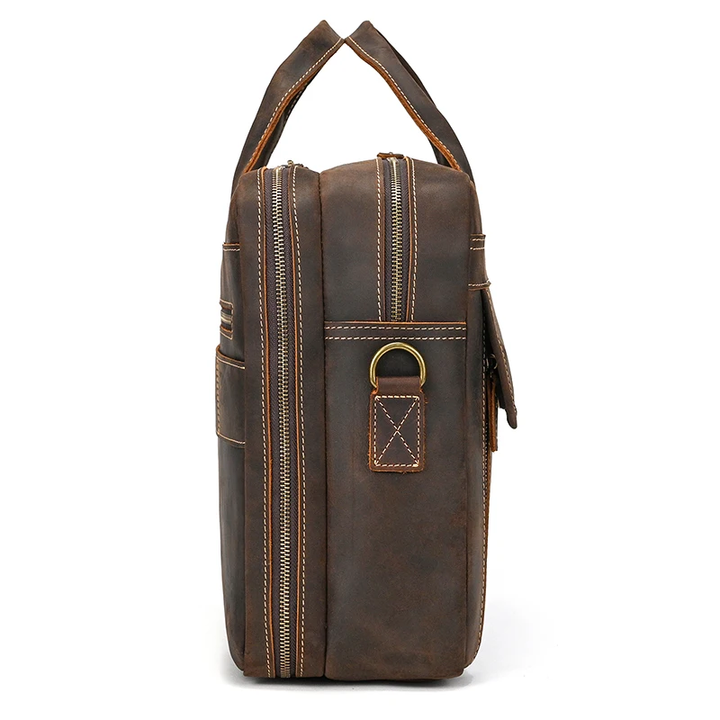Valigetta in vera pelle per uomo Borsa per computer di grande capacità Borsa a tracolla in pelle di mucca Borsa per uomo Borsa da lavoro nera Tote