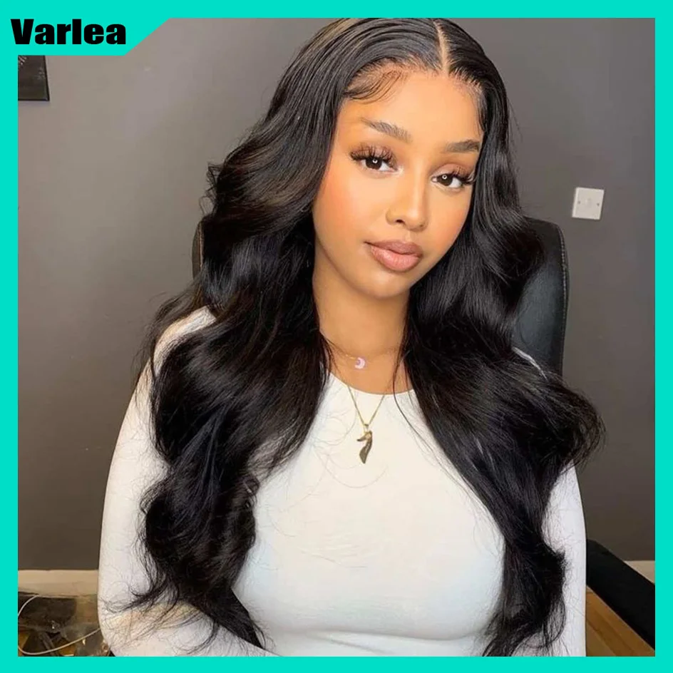 Varlea 200% Density Body Wave Lace Front Wig 13x6 13x4 Lace Front Wig Human Hair Loose Body Wave Black Wig Brazilian For Women