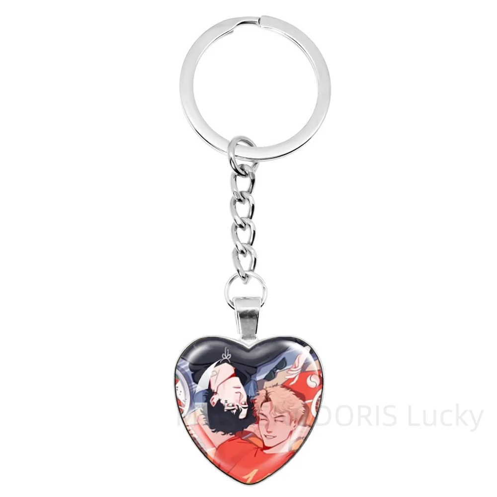 The Foxhole Court Keychain Foxes Palmetto State Glass Heart-Shape