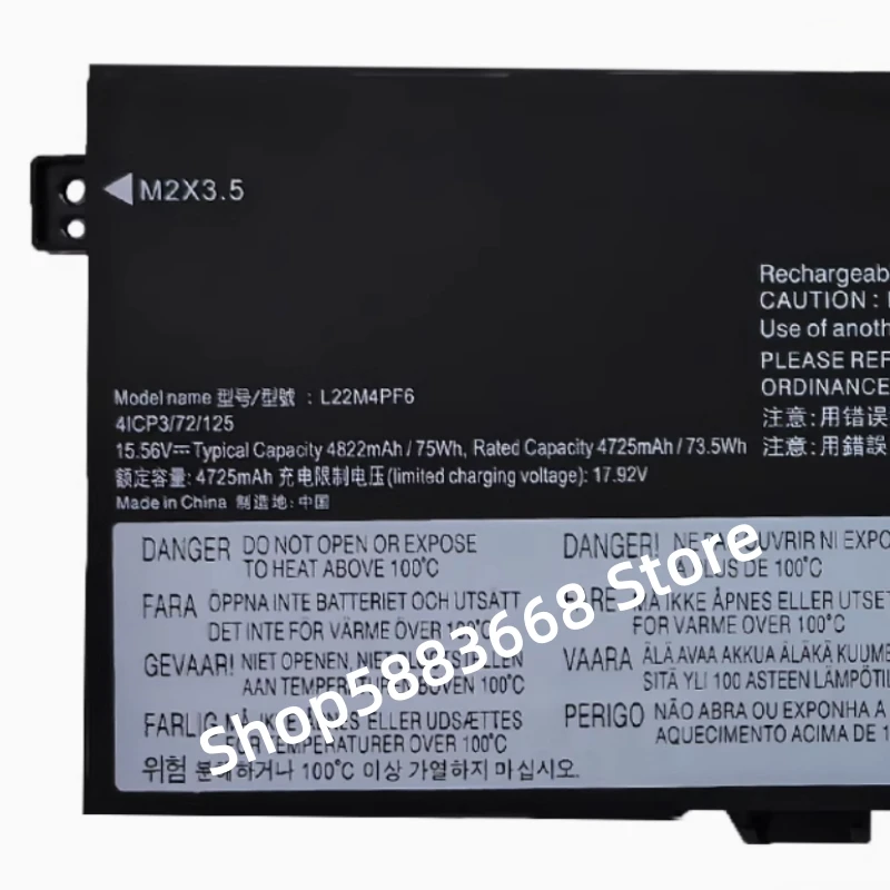 L22C4PF6 L22M4PF6 5B11N45324 5B11K40866 5B11K40867 Battery For Lenovo Yoga Pro 14S-IRP8D Pro9 14IRP8-83BU Slim Pro 9 14IRP8-83BV
