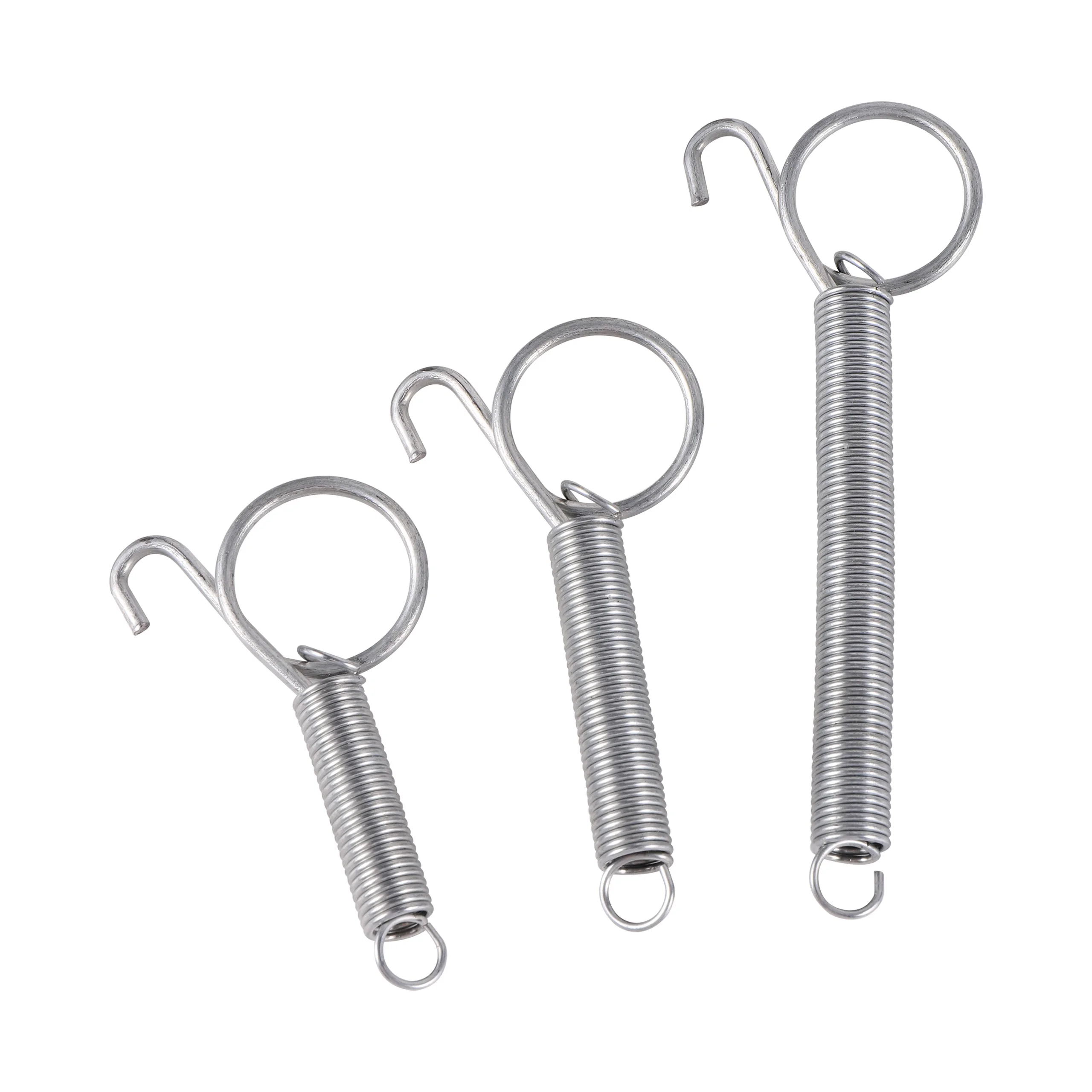 50pcs  0.6mm Fixed spring Diameter Tension Spring With Open Hook Extension Spring Pullback Spring  Length 5-11cm