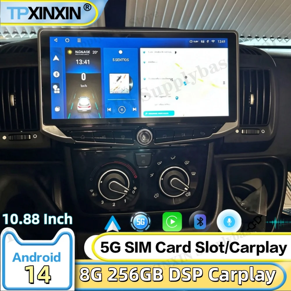 With Carplay Android Auto For Fiat Ducato 2006~2022 Automotive Multimedia GPS Navigation Car Stereo Receiver Player Head Unit
