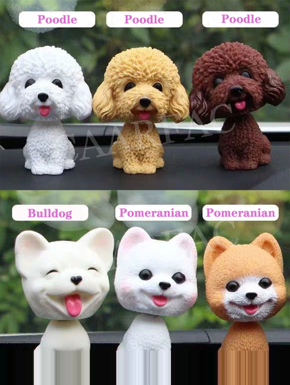 Car Shaking Head Dog Ornaments Bobblehead Dog Nodding Puppy Toys Shaking Head Dolls Accessorise For All Universal Car