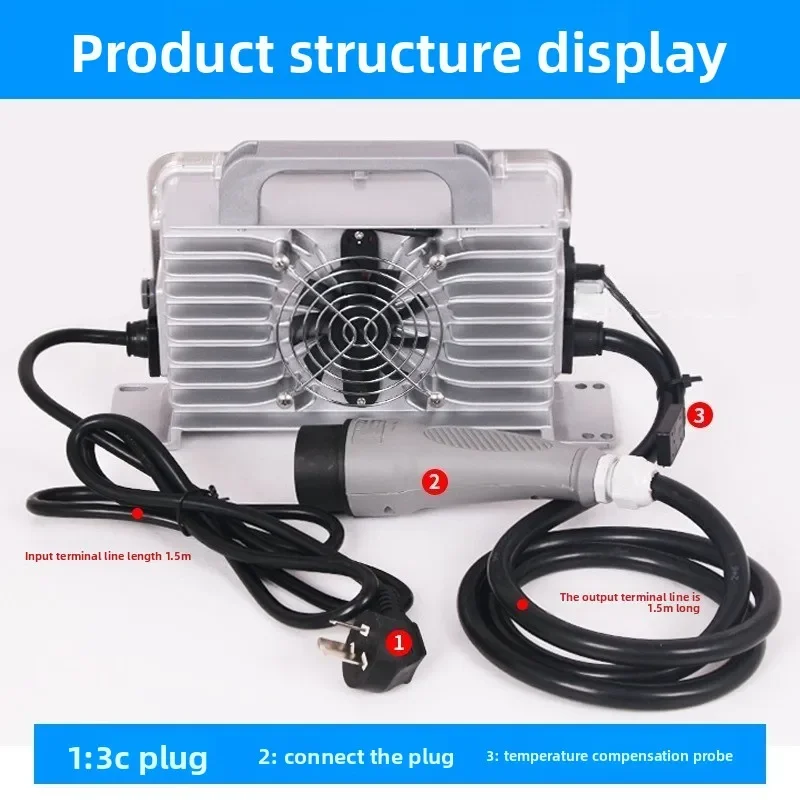 24V30A Forklift 48V25A Electric Sightseeing Car Charger 72V Four-wheel Patrol Car Sweeping Machine Input 110V part