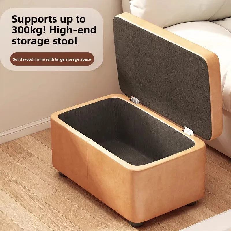 

Многофункциональная низкая скамья-пуфик для прихожей с отсеком для хранения и функцией трансформации в стул, прямоугольная