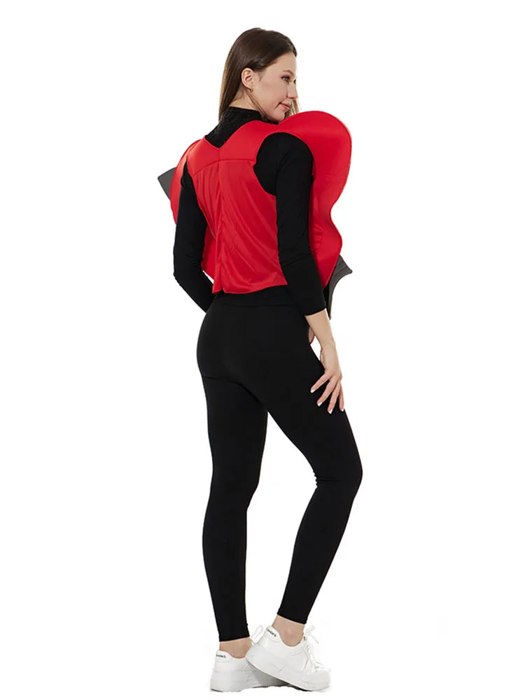 loween Cupid's Arrow Cosplay Costume Red Heart Outfit Par Performance Year End Cany Event Costume Polyester Material