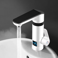 3000W Tankless Instant Electric Faucet Heater with Temperature Display for Kitchen And Bathroom EU/UK Plug 220V