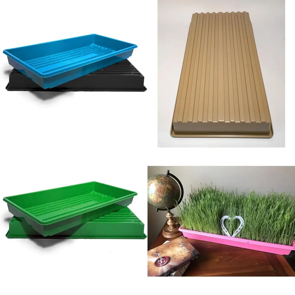 

USA-Made Garden Seed Growing Trays for Microgreens and Wheatgrass without Drainage Holes, Pack of 20 Assorted