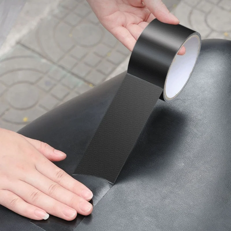 Cloth Base Tape High Viscosity Multifunctional Seat Cushion Sofa Chair Black Leather Repair Waterproof Tape